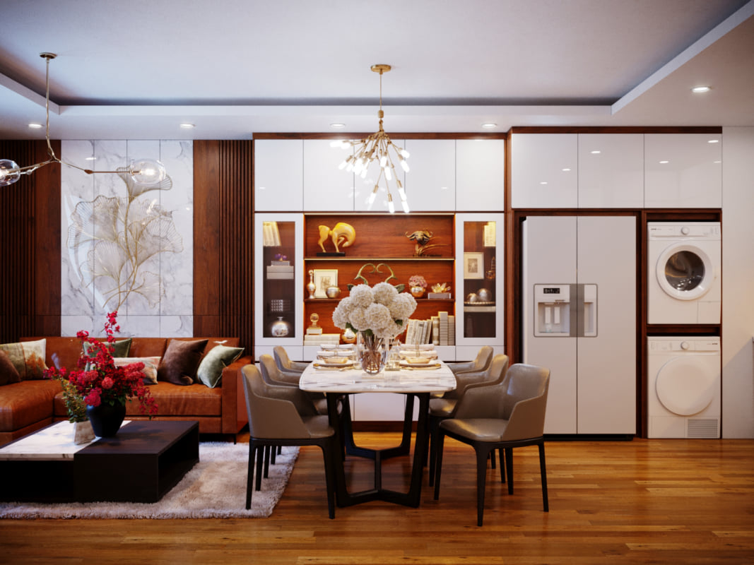 Phong cách thiết kế nội thất chung cư hiện đại cho phòng khách
