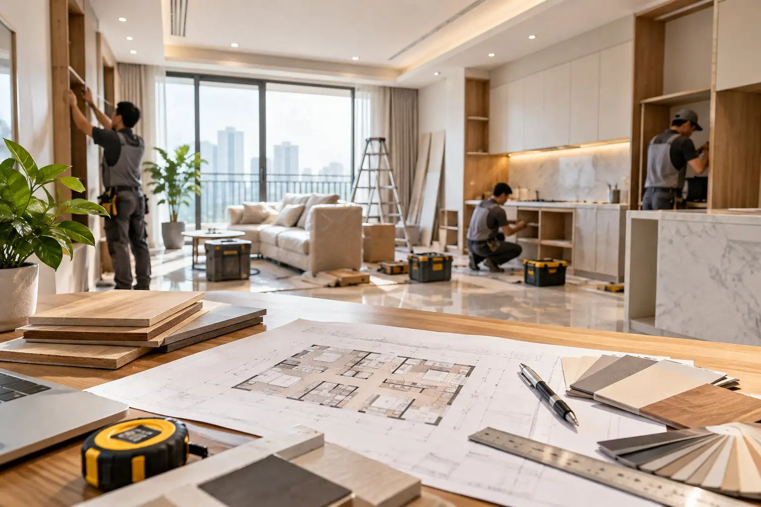 Thời gian thi công nội thất chung cư: Cách lập lịch