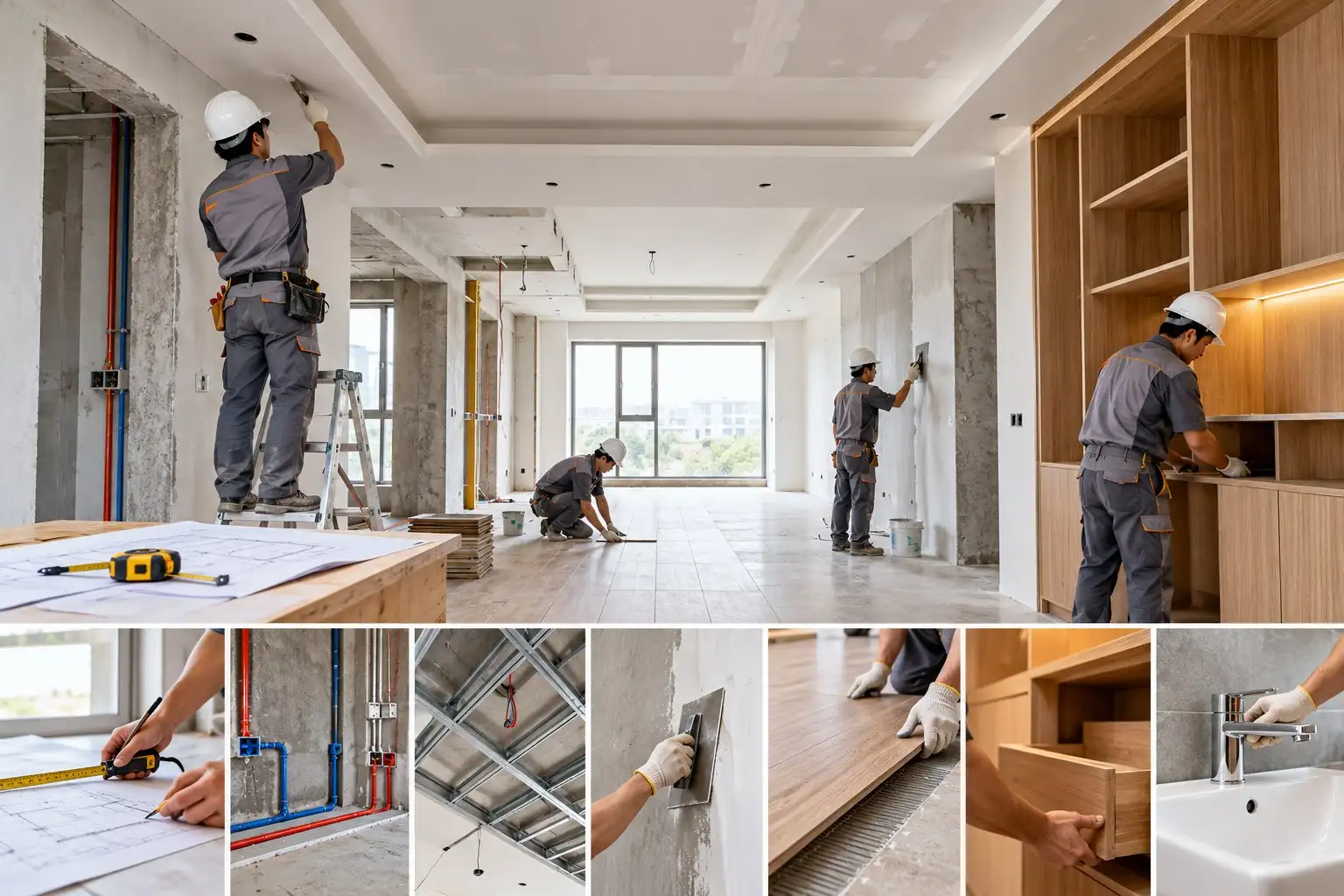 Thứ tự thi công nội thất sau phần thô chuẩn kỹ thuật