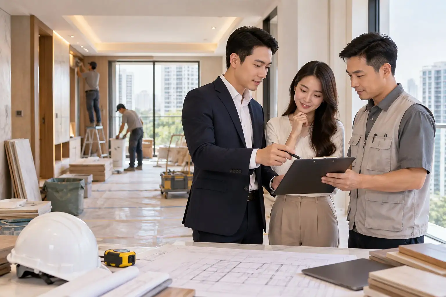 Giờ thi công nội thất chung cư: Checklist cần xác nhận