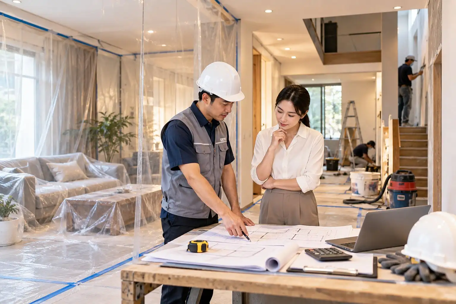 Ảnh minh hoạ: Cải tạo nội thất nhà phố đang ở: Cách thi công ít bụi