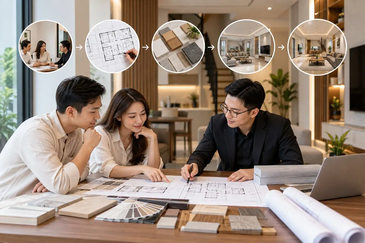 Ảnh minh hoạ: Thiết kế nội thất nhà phố: Quy trình và hồ sơ